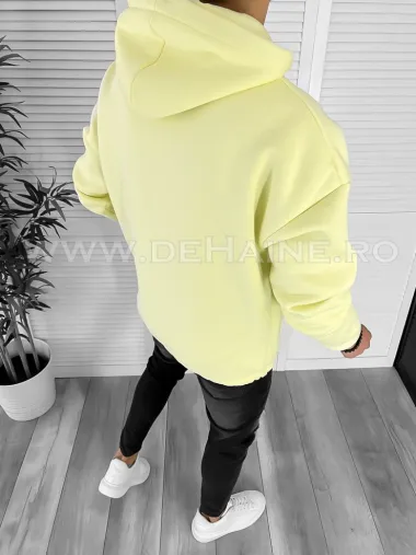 Hanorac barbati galben slim fit K191 oversize P19-1.2